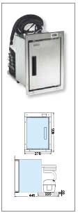frigorifico empotrable de compresor, coolmatic m3 467 4.09, temperatura de punto fijo