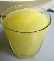 Slush Plátano Ponche,bebida Slush Plátano,cocteles Slush Plátano