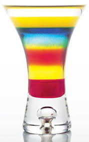 coctel Arco iris,procedimiento Arco iris, cocteles Arco iris
