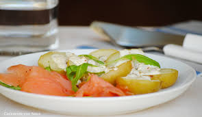 Ensalada Patata salmon, Ensalada salmon preparar, Ensalada salmon patata