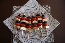 Brochetas  queso uvas, Brocheta  queso caliente, Brocheta  queso fresco