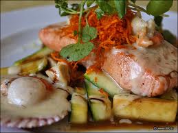 Ostiones con salmón, Ostiones salmón receta, Ostiones salmón cocina