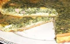 Quiche espinacas queso,Quiche espinacas parmesano,Quiche espinacas azul