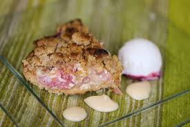 Tarta Ruibarbo recetar,Tarta Ruibarbo Avena,Tarta Ruibarbo Crumble