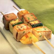 Brochetas atún receta, Brochetas atún recetario, Brochetas atún cocinar