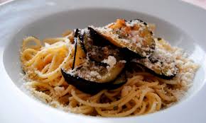 Espagueti con berenjena, Espagueti berenjena recetario, Espagueti berenjena cocinar