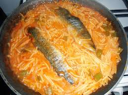 fideos con caballa, fideos caballa receta, fideos caballa cocinar