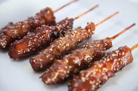 Pinchos Pollo Ajonjolí,recetaremos Pinchos Pollo,elaborar Pinchos Pollo