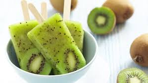 Paletas de Kiwi,Paletas heladas  Kiwi,postre Paletas  Kiwi