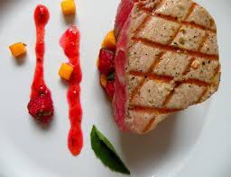 Atun Vinagreta elaborar, Atun Vinagreta receta, Atun sellado Vinagreta