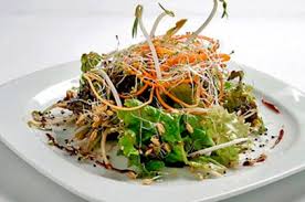 Ensalada germen alfalfa,Ensalada germen chamoy,Ensalada germen vinagreta