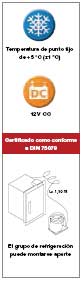 dometic, waeco coolmatic mr 07 4.09, compresor frente inoxidable