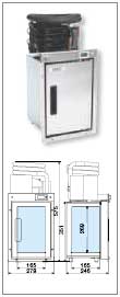 frigorifico empotrable de compresor, coolmatic m3 467 4.09, temperatura de punto fijo