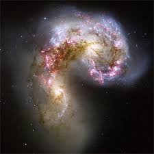 hubble capta choque, hubble capto galaxias, captan galaxias chocando