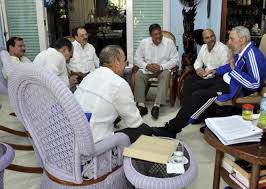 fidel con espias cubanos, fidel reunion con cubanos, fidel se reune espias