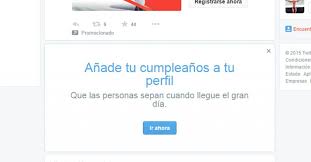 twitter anuncia cumpleaños usuarios, twitter con cumpleaños usuarios, twitter publica cumpleaños usuarios